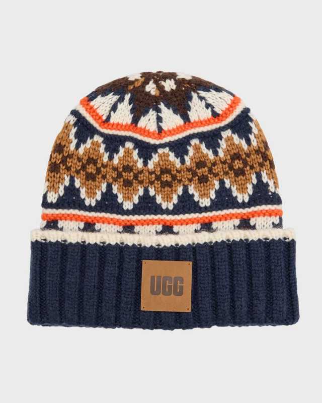 Men's Elias Knit Fair Isle Beanie Hat
